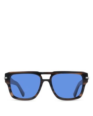 Double Bridge Square Sunglasses, 56mm