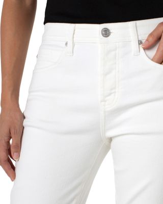 The Keeper High Rise Rolled Cuff Boyfriend Jeans in Bright White