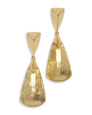 Alexis Bittar - Luminous Lucite Armor Geometric Statement Earrings in 14K Gold Plated