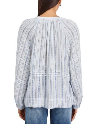 Frances Relaxed Fit Linen Peasant Top 