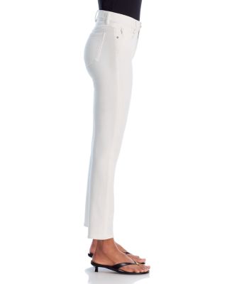 Mara Straight Mid Rise Instasculpt™ Ankle Jeans in White