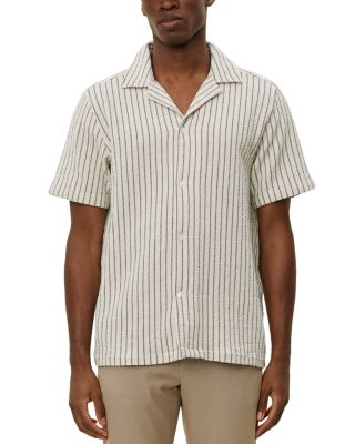 Les Deux - Striped Sweater Camp Shirt