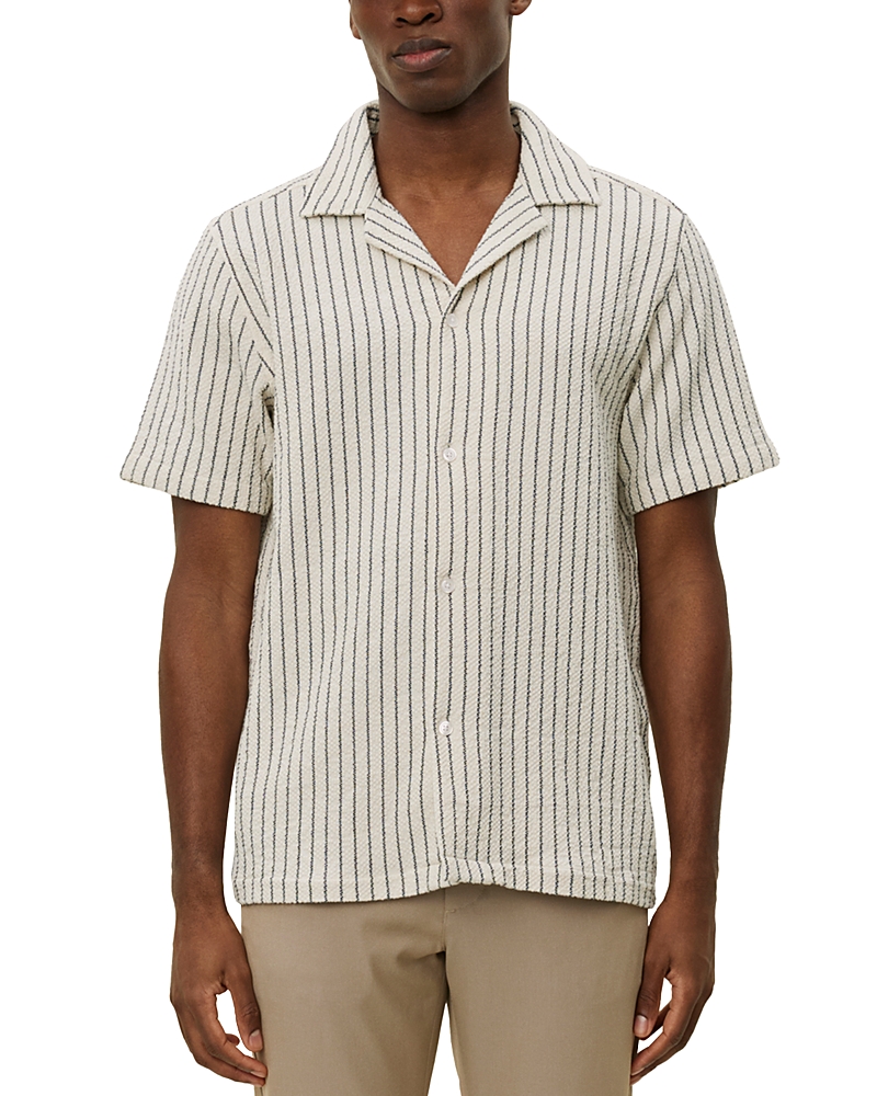 Les Deux Striped Sweater Camp Shirt