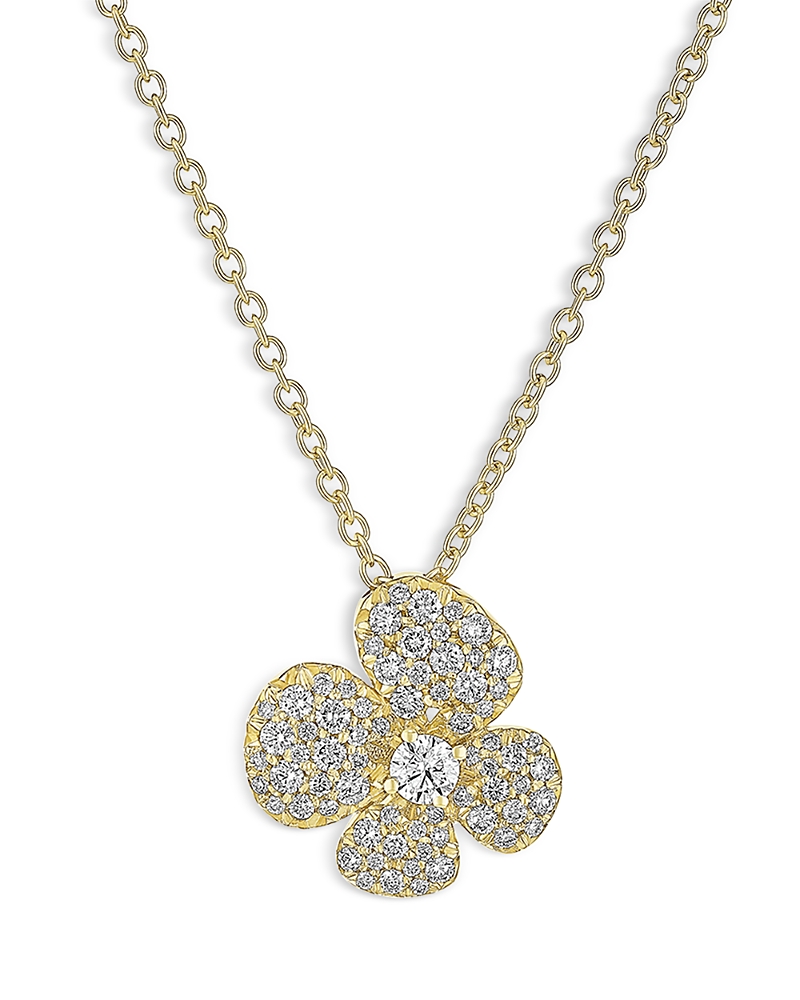 Miseno Jewelry 18k Yellow Gold Ischia Diamond Clover Pendant Necklace, 16-18 In Gold