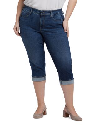 Marilyn High Rise Cropped Straight Cuffed Jeans in Inspire