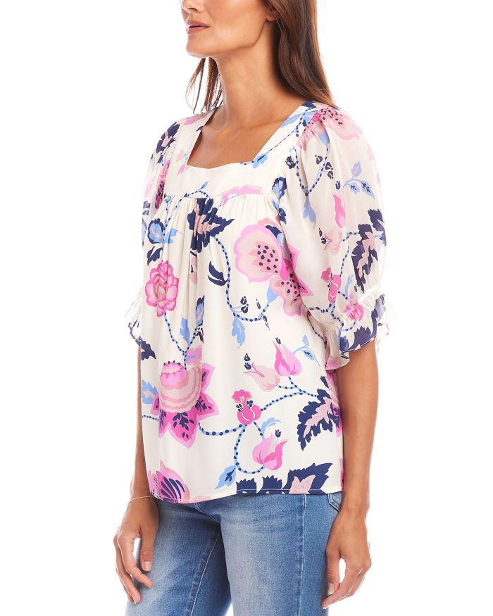 Contrast Square Neck Top