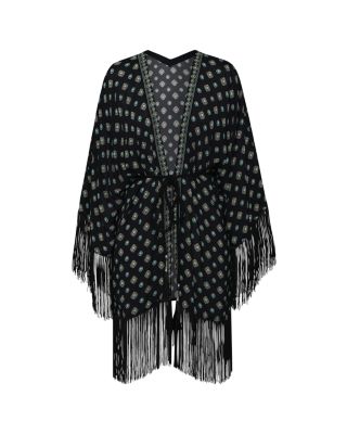 Caterina South Western Fringe Kimono Cover-Up