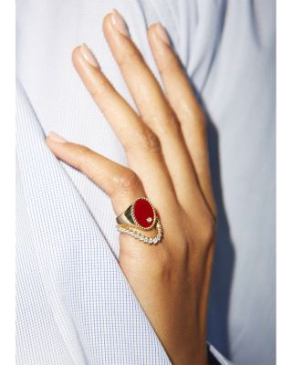 18K Yellow Gold Gray Diamond Alliance Vague Diamants Wavy Ring