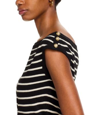 Sarita Boat Neck Stripe Sweater