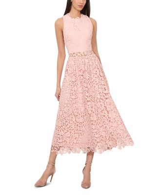 Alice and Olivia - Babette Floral Lace Midi Dress