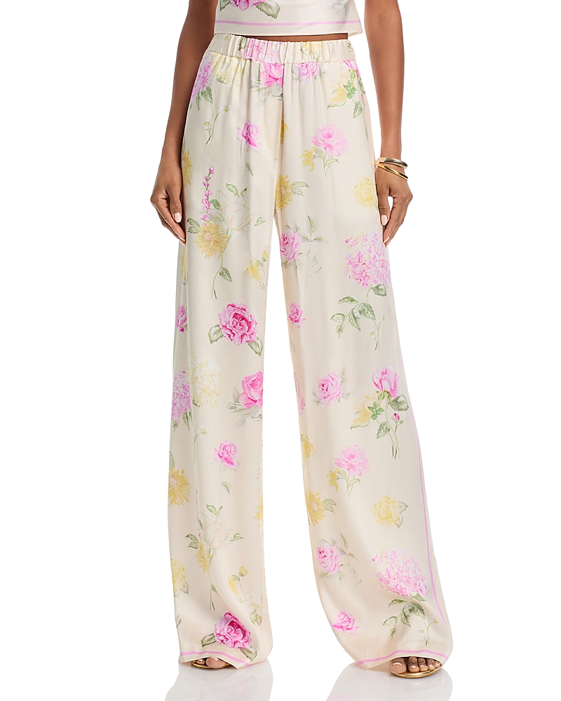 Loveshackfancy Helia Pants Sunlit Rose In Red