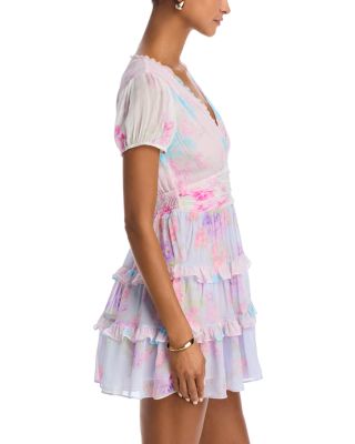 Spirea Printed Ruffle Tiered Dress