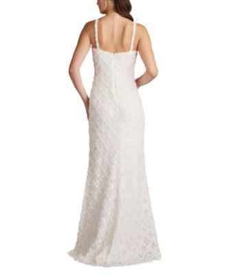 Erma 3D Floral Spaghetti Strap Gown