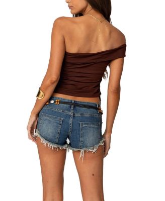 Yafa Asymmetric Off Shoulder Top