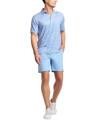 Galan Micro Geo Print Classic Fit Performance Polo Shirt 