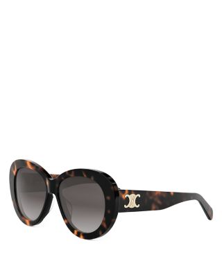 Triomphe Black Butterfly Sunglasses, 55mm