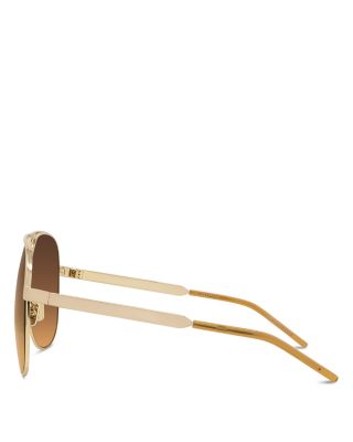 G Ride Yellow Pilot Sunglasses, 62mm