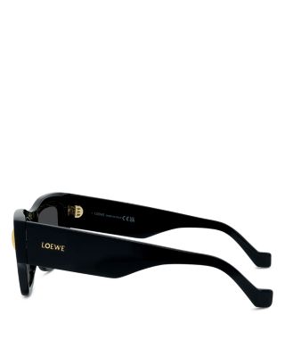 Signature Black Geometric Sunglasses, 53mm