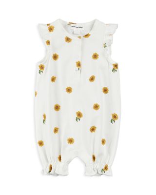 Miles The Label - Girls' Sunflower Print Ruffled Romper - Baby