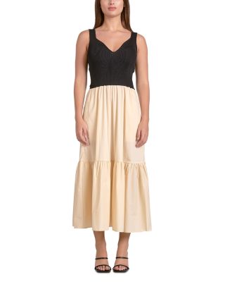 Elan - Mixed Media Tank Maxi Dress