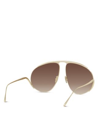 Signature Yellow Pilot Sunglasses, 61mm