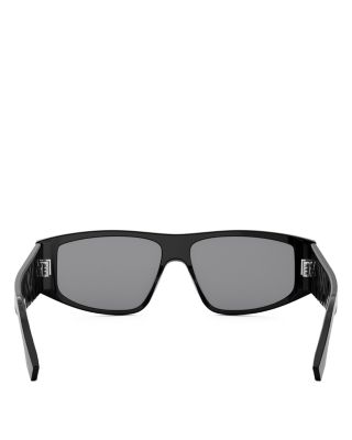 FF Squared Geometric Shield Sunglasses, 133mm