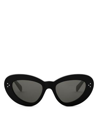 Havana 3 Dots Cat Eye Sunglasses, 52mm 