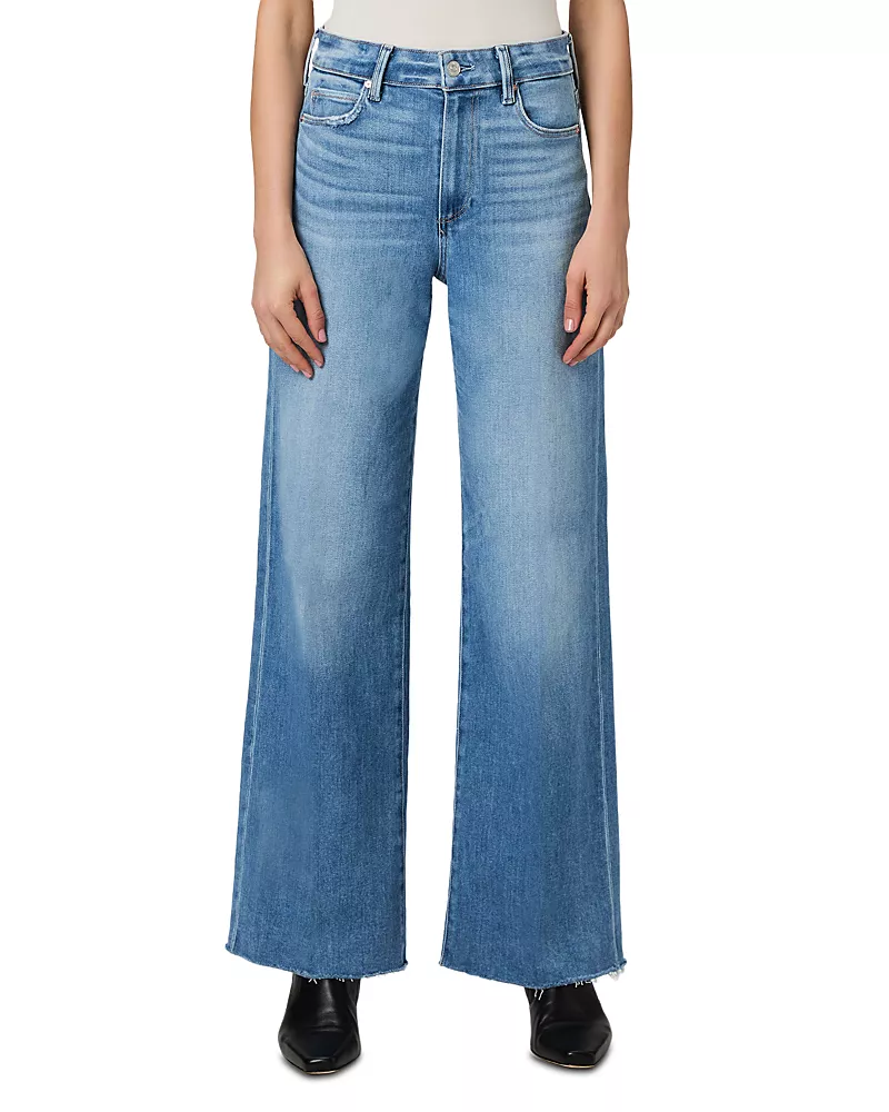 Paige Anessa High Rise Wide Leg Jeans in Mesmerize