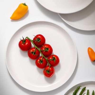 Marbella Melamine Stackable Dinner Plate, Set of 4