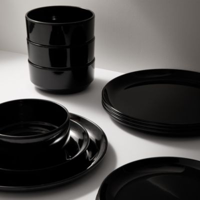 Marbella Melamine Stackable Dinner Plate, Set of 4