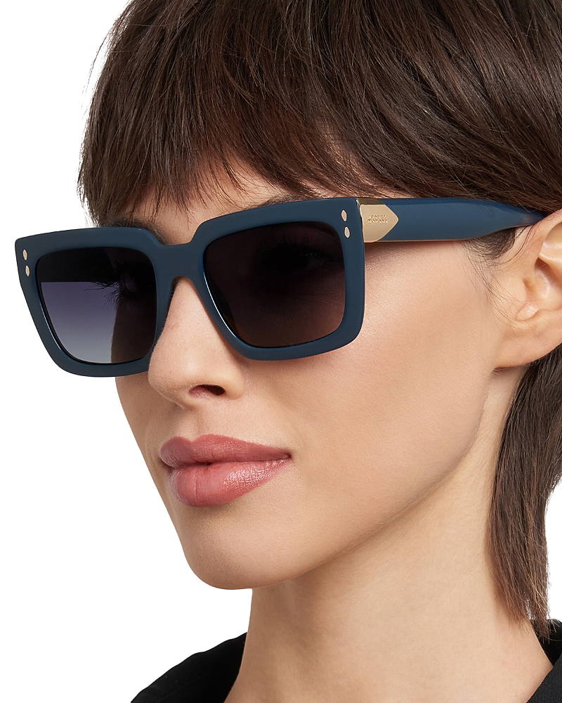 Isabel Marant 55mm Gradient Rectangular Sunglasses In Blue