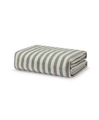 Piglet in Bed Pembroke Stripe Linen Blend Duvet Cover, Queen