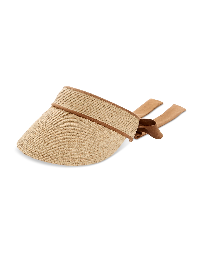 LACK OF COLOR LACK OF COLOR RAFFIA & LINEN VISOR