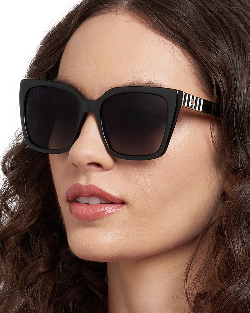 Kate Spade New York Lilah 55mm Gradient Square Sunglasses In Black/gray