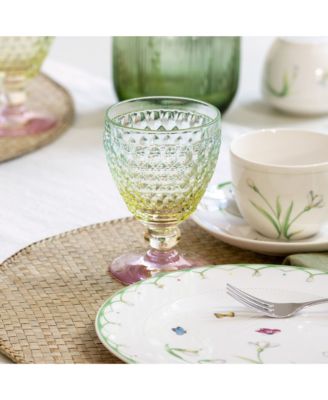 Boston Pearl Crystal Goblet, Set of 4