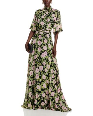 Floral Chiffon Gown
