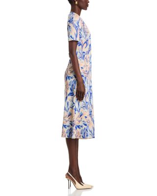 Printed Knit A Line Dress