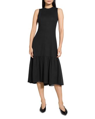 theory structured fitted dress Flora Smocked Midi Dress main image 1
