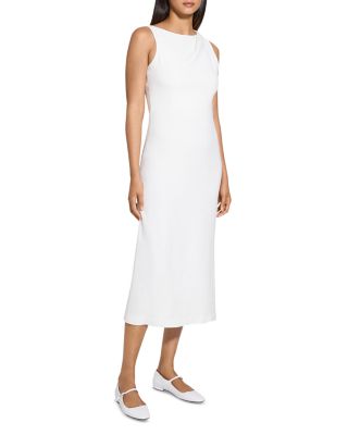 Shoulder Draped Midi Dress