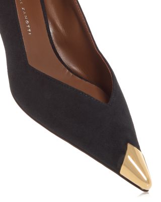 Women's Cap Toe Kitten Heel Pumps