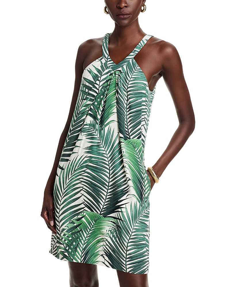Tommy Bahama Silk Leaf Of Luxury Halter Mini Dress In Coconut