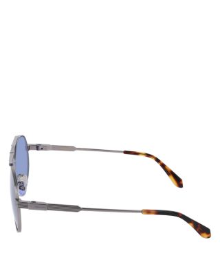 Aviator Brow Bar Sunglasses, 62mm