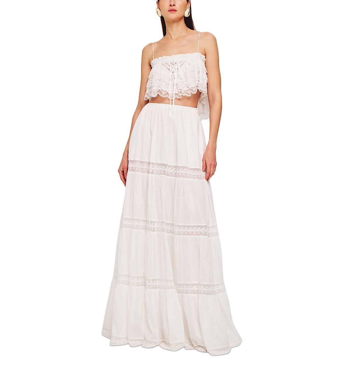 Ronny Kobo Carlton Lace Cropped Top
