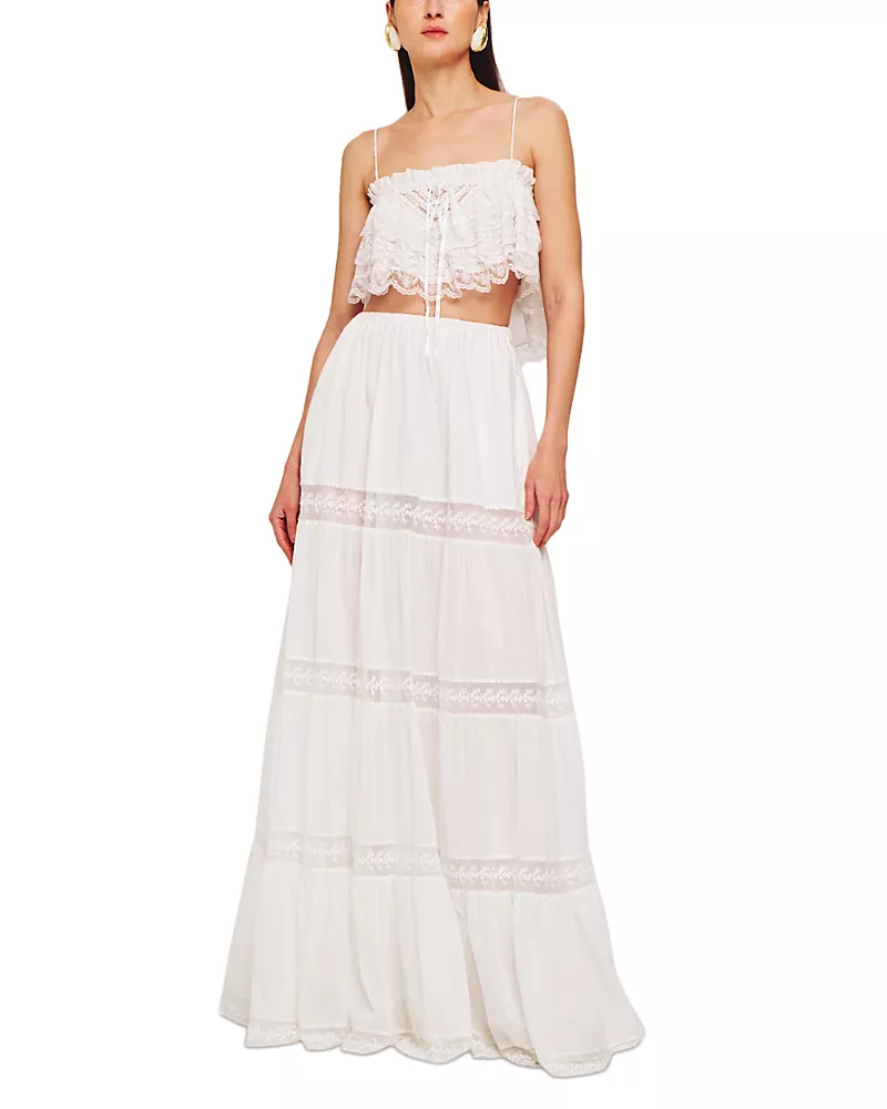 Ronny Kobo Carlton Lace Cropped Top