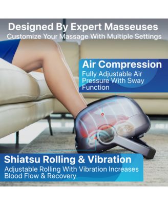 Shiatsu Foot, Calf, and Ankle Massager with Heat
