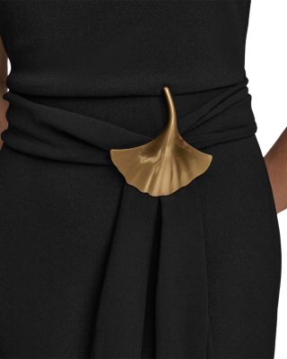 Cowlneck Sash Belt Gown