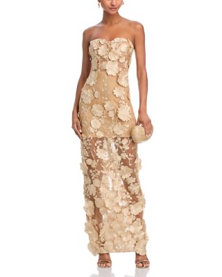 Long 3D Floral Gown - Exclusive