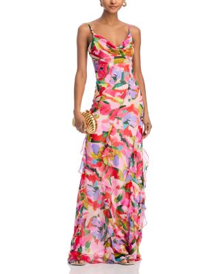 Abstract Print Gown - Exclusive
