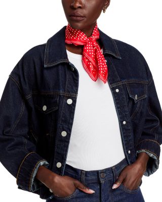 Fraas Classic Dottie Square Silk Scarf