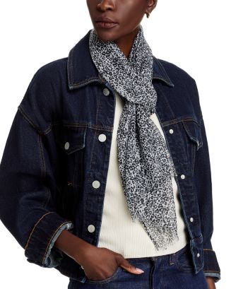 Foulard Carré Bloomingdale's En Soie 100% - Style Gavroche Géométrique - Occasion
